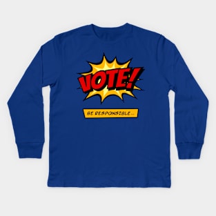 Vote - Comic style Kids Long Sleeve T-Shirt